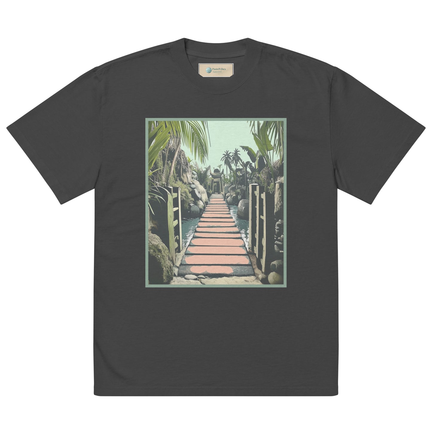 Unisex Oversized Faded T-Shirt - Path to Serenity