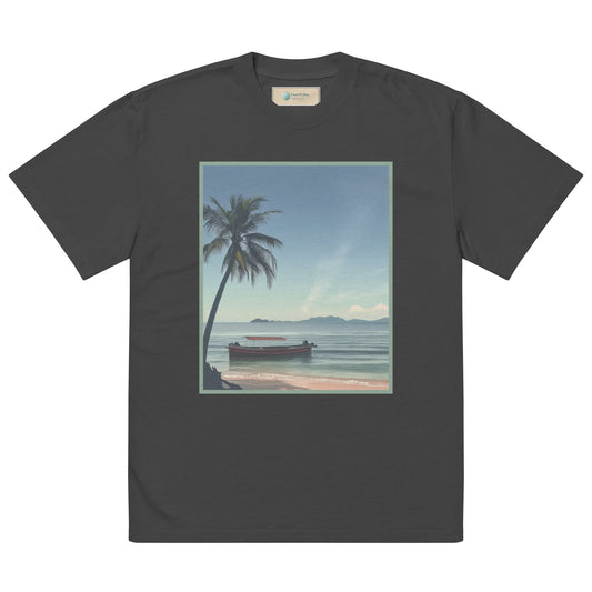 Unisex Oversized Faded T-Shirt - Tropical Escape