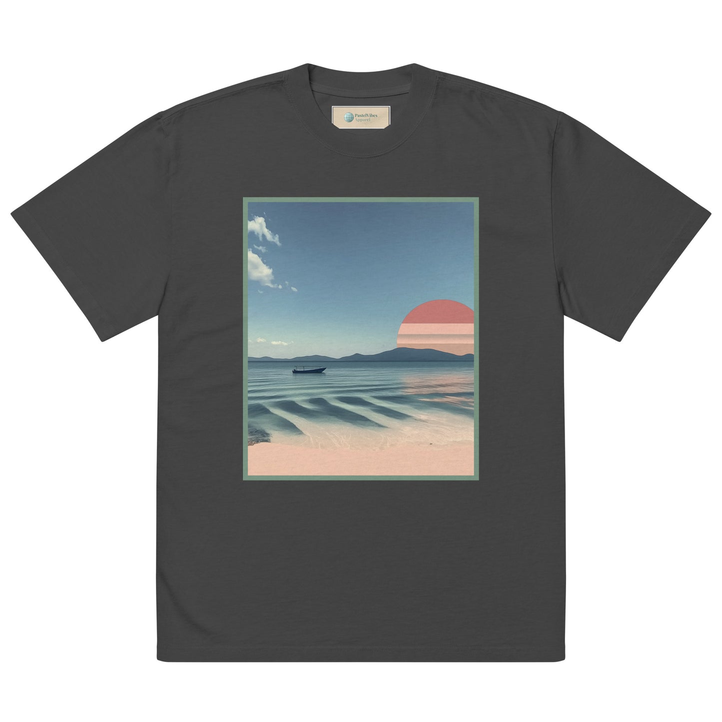 Unisex Oversized Faded T-Shirt - Tranquil Shores