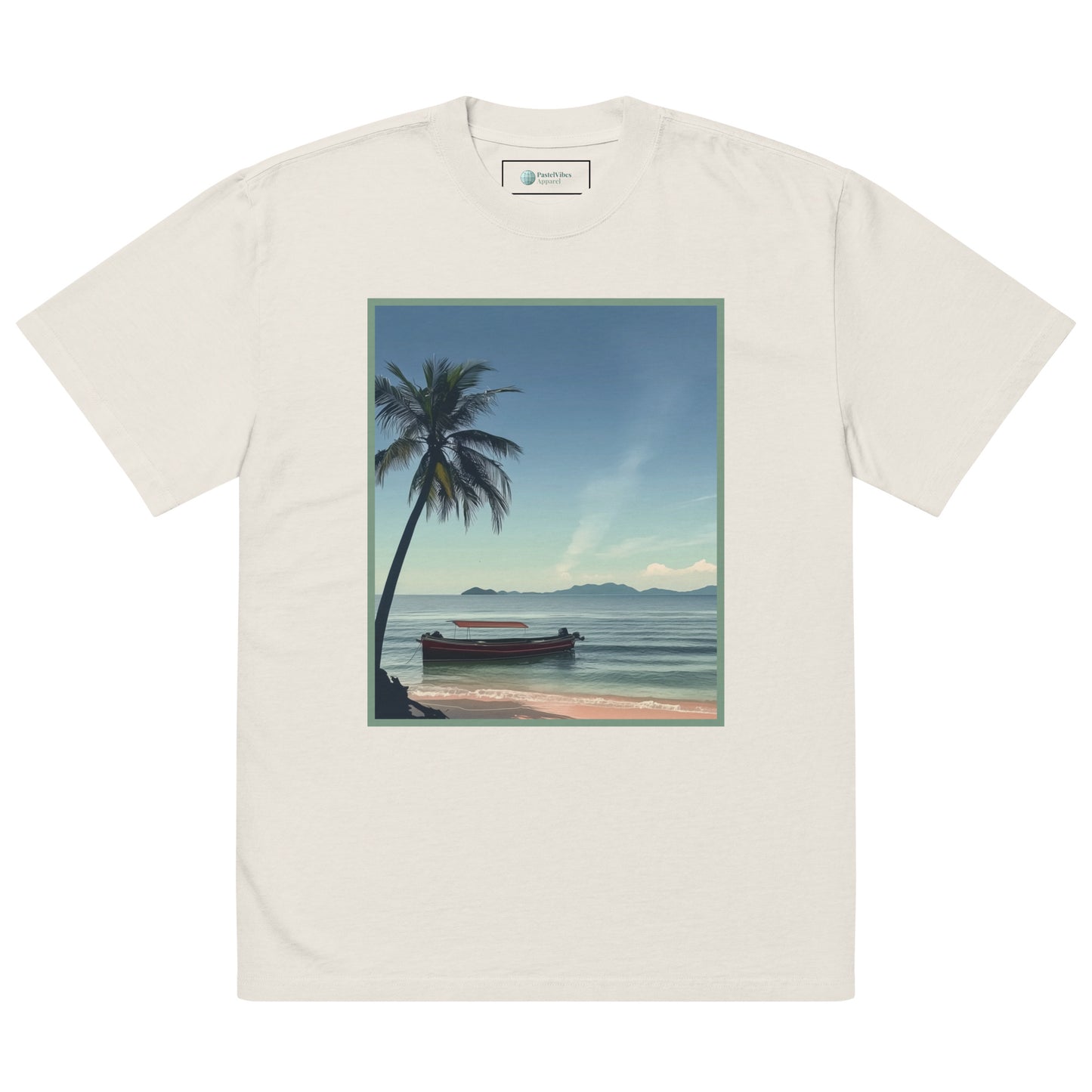 Unisex Oversized Faded T-Shirt - Tropical Escape