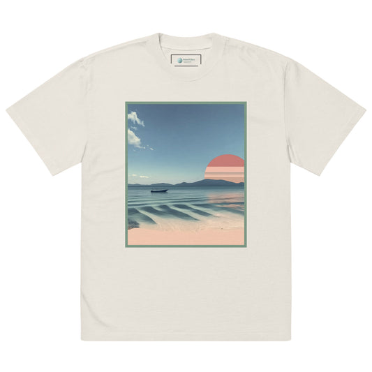 Unisex Oversized Faded T-Shirt - Tranquil Shores