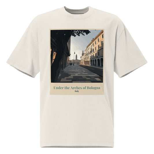 Unisex Oversized Faded T-Shirt - Under the Arches of Bologna