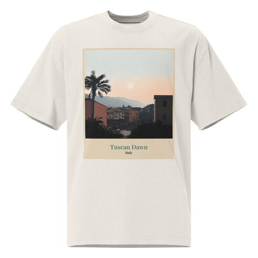 Unisex Oversized Faded T-Shirt - Tuscan Dawn