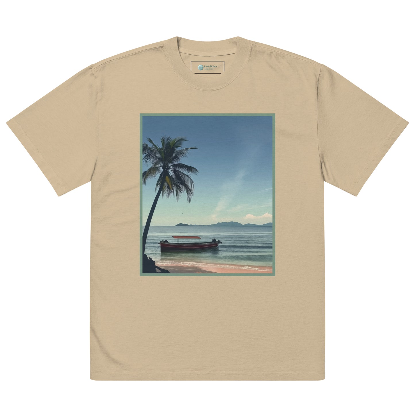 Unisex Oversized Faded T-Shirt - Tropical Escape