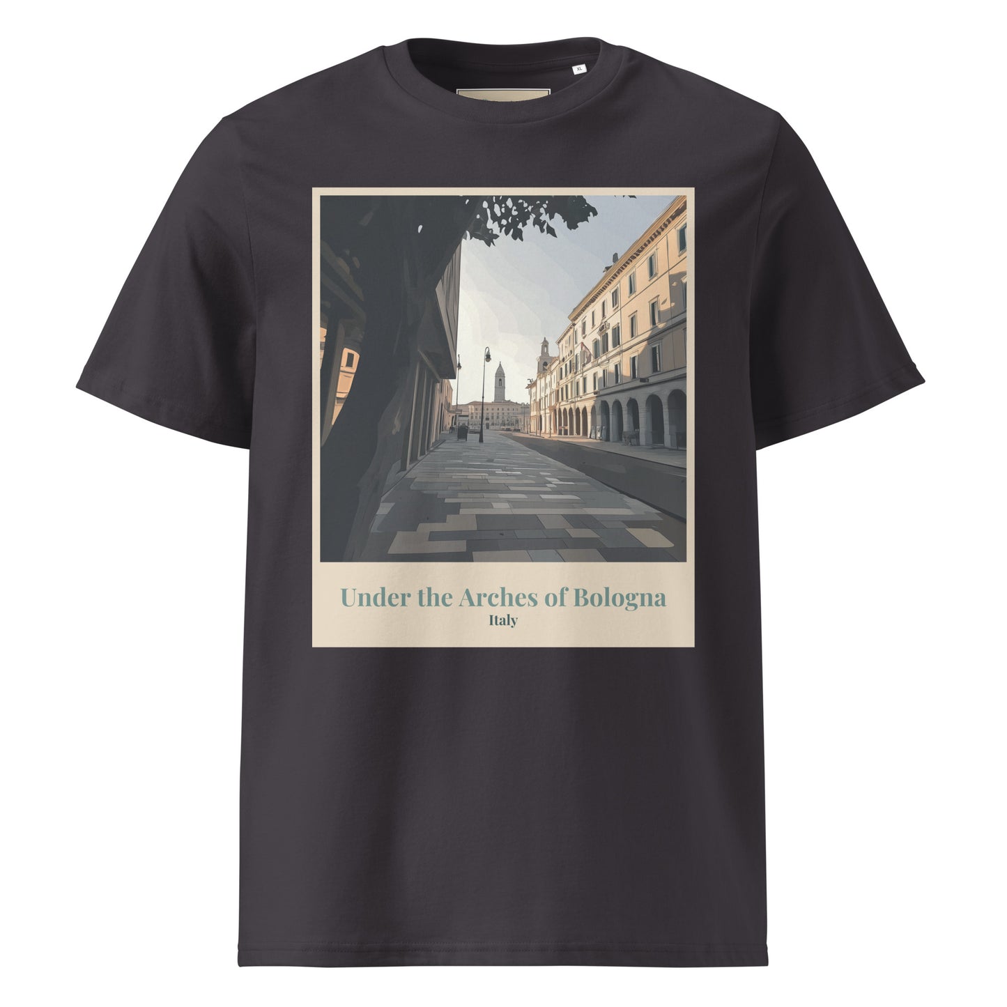 Unisex-T-Shirt aus Bio-Baumwolle - Unter den Bögen von Bologna