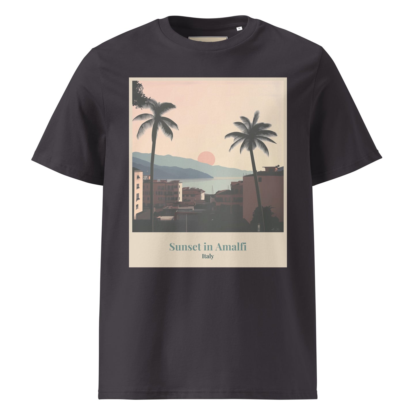 Unisex T-Shirt aus Bio-Baumwolle - Sonnenuntergang in Amalfi