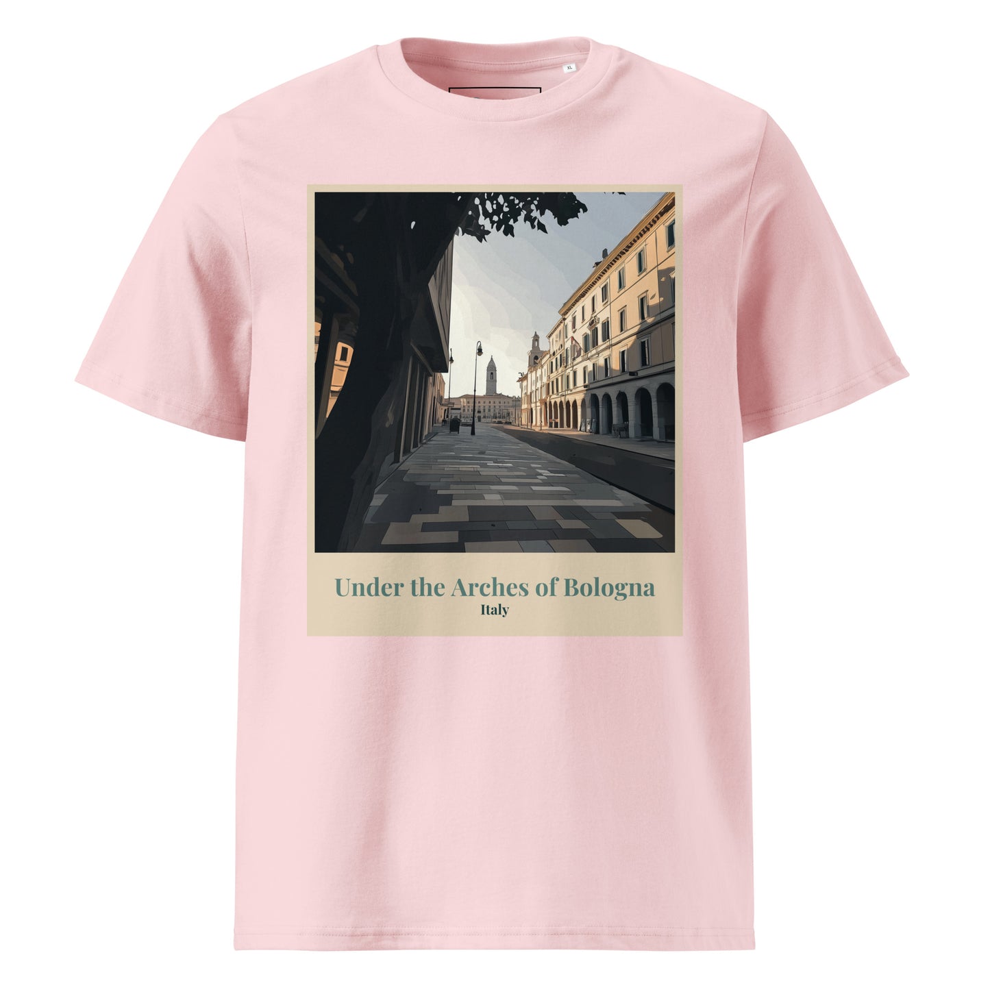 Unisex-T-Shirt aus Bio-Baumwolle - Unter den Bögen von Bologna