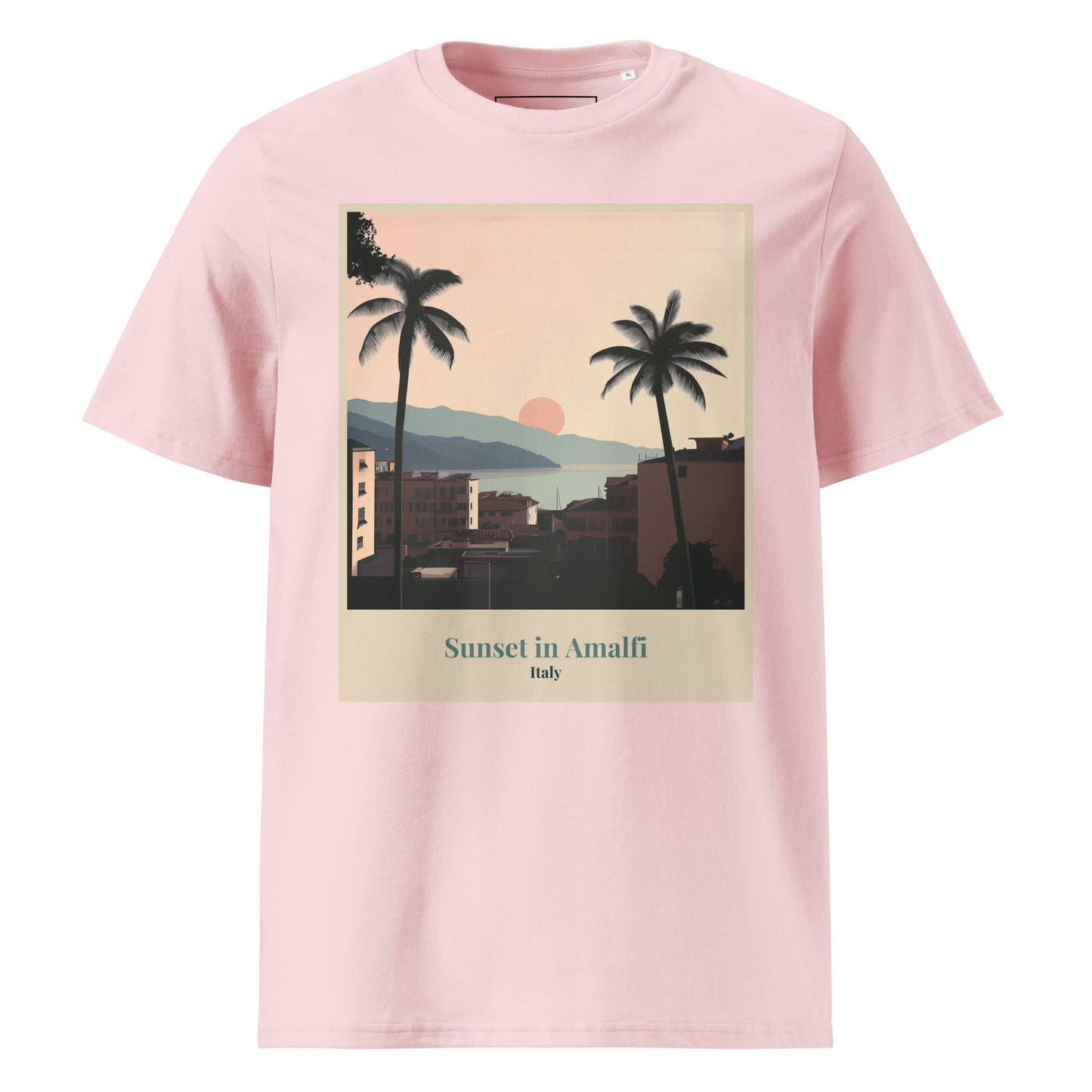 Unisex T-Shirt aus Bio-Baumwolle - Sonnenuntergang in Amalfi