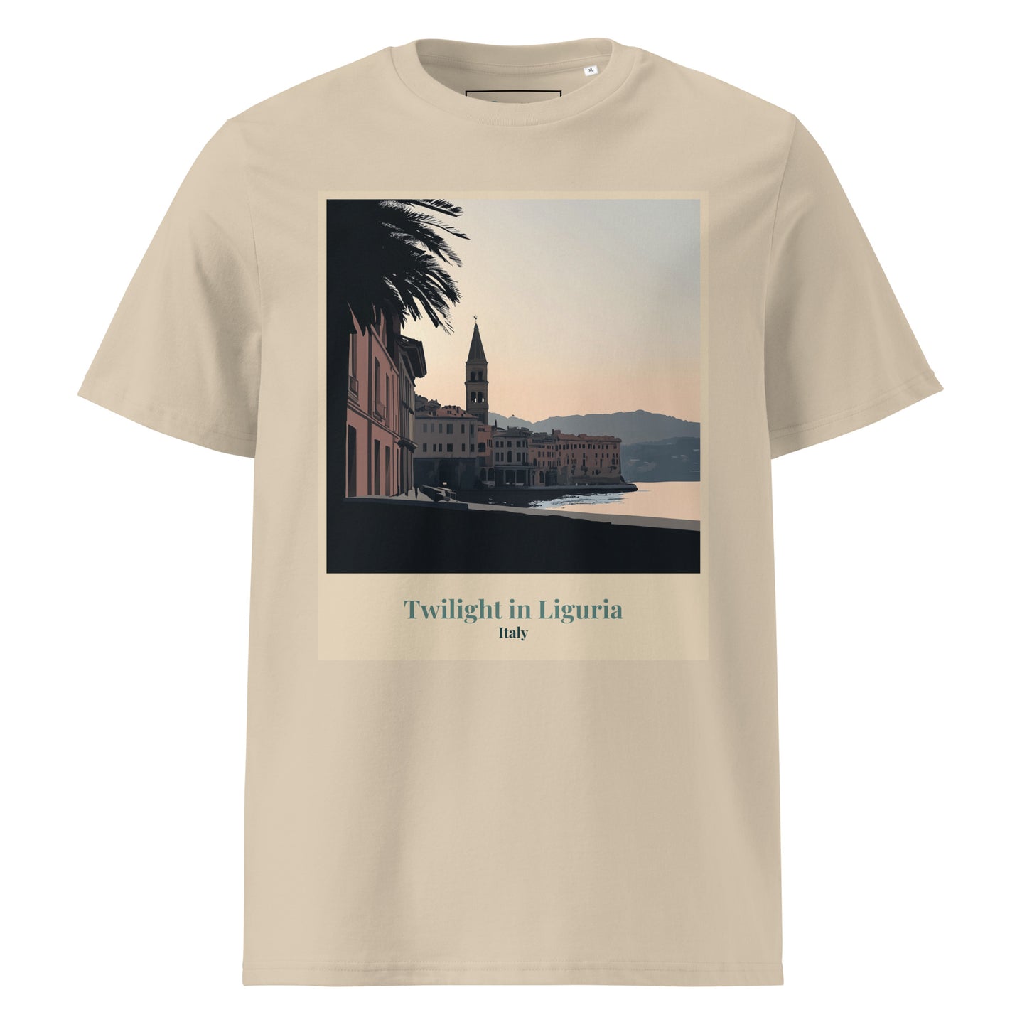 Unisex Organic Cotton T-Shirt - Twilight in Liguria