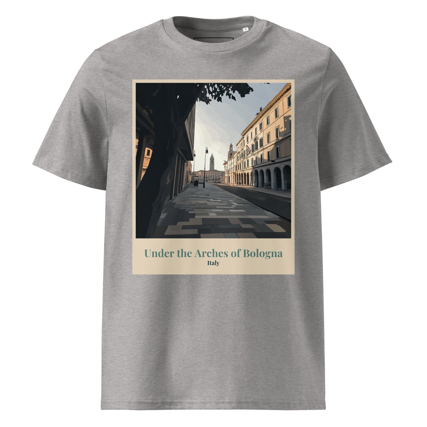 Unisex-T-Shirt aus Bio-Baumwolle - Unter den Bögen von Bologna