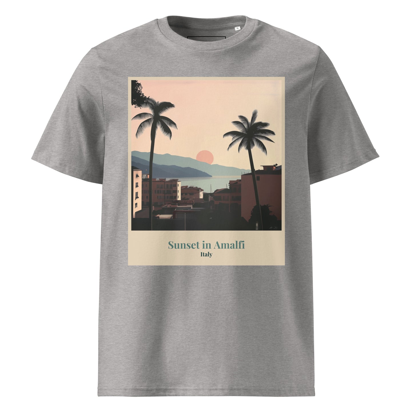 Unisex T-Shirt aus Bio-Baumwolle - Sonnenuntergang in Amalfi